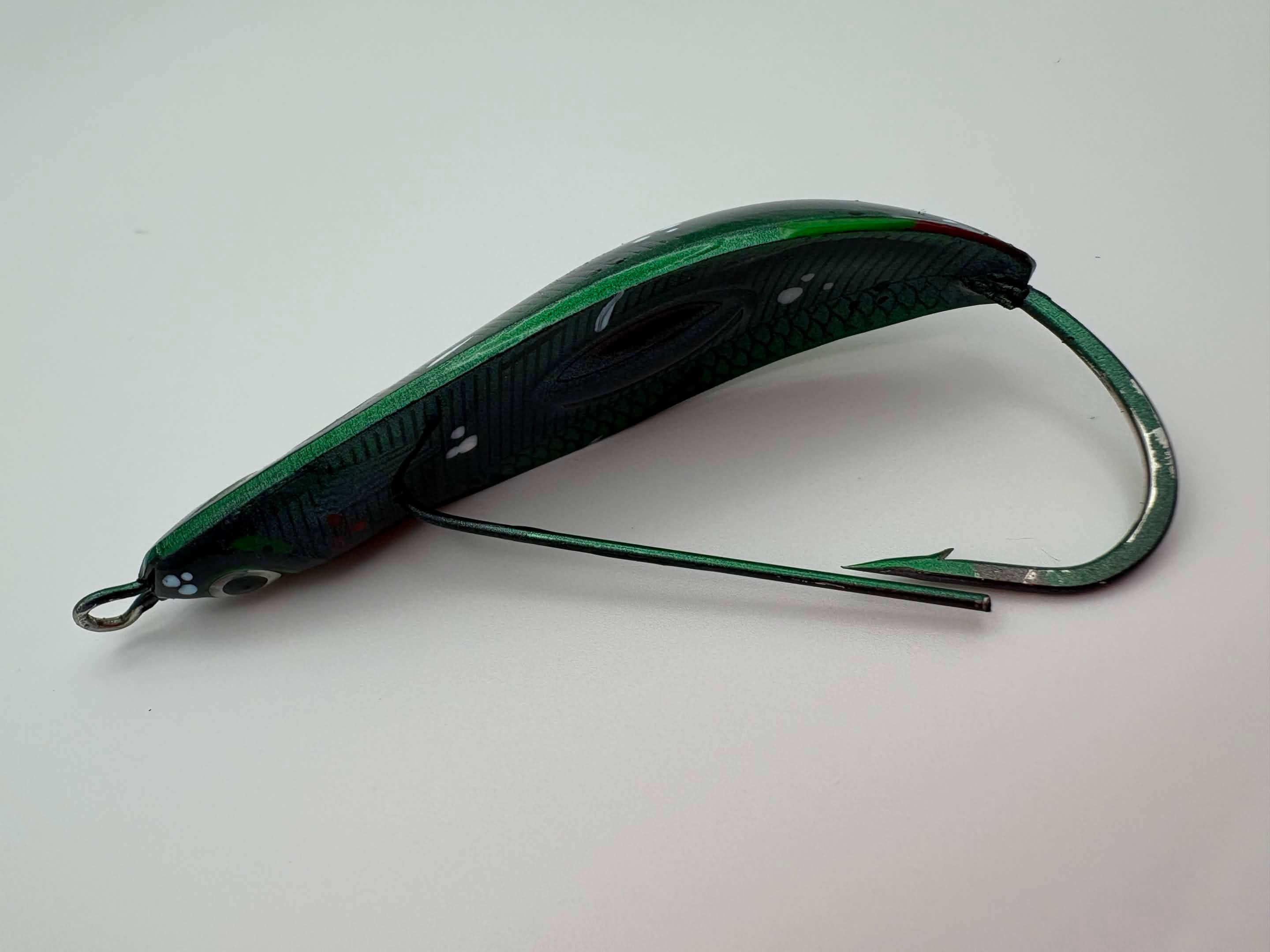 Venzik 85 — Cuillère weedless 8,5 cm / 20 g | Green Perch | Peinte main & époxy